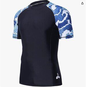 Men's Short Sleeve UPF 50+ Baselayer Compression Rash Guard Size XL